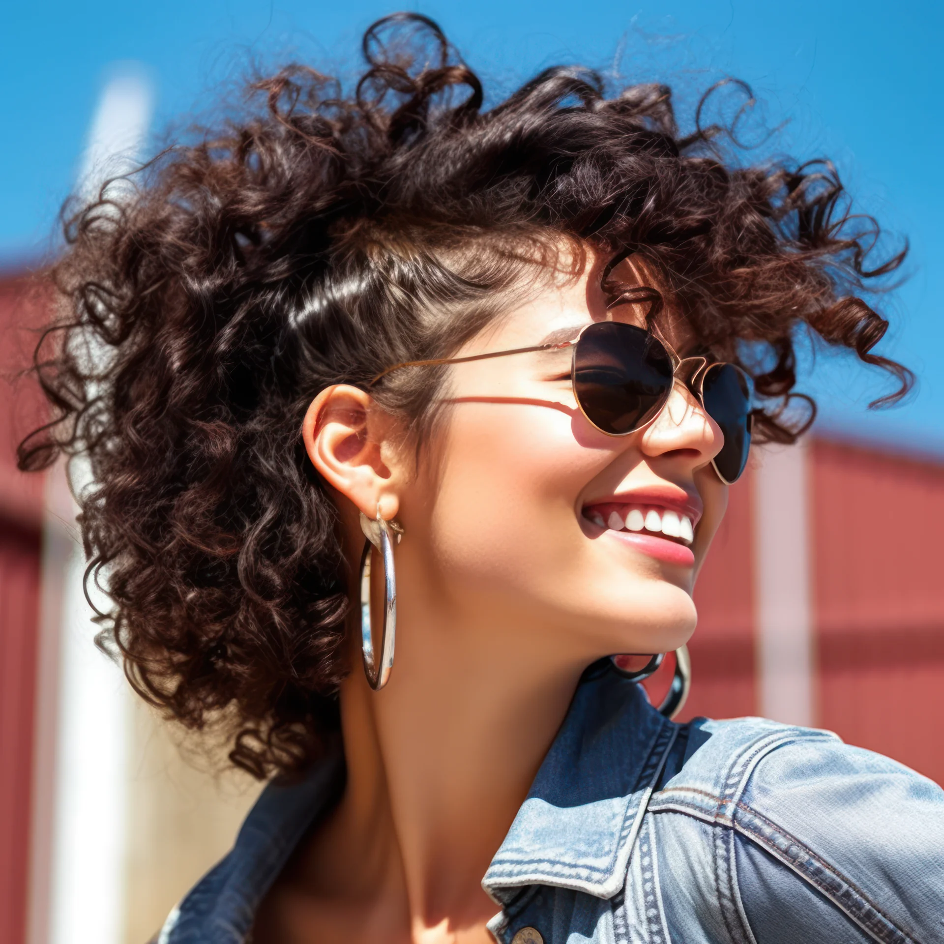 Curly Mohawk Hairstyle For Young Woman With Black Hair -3