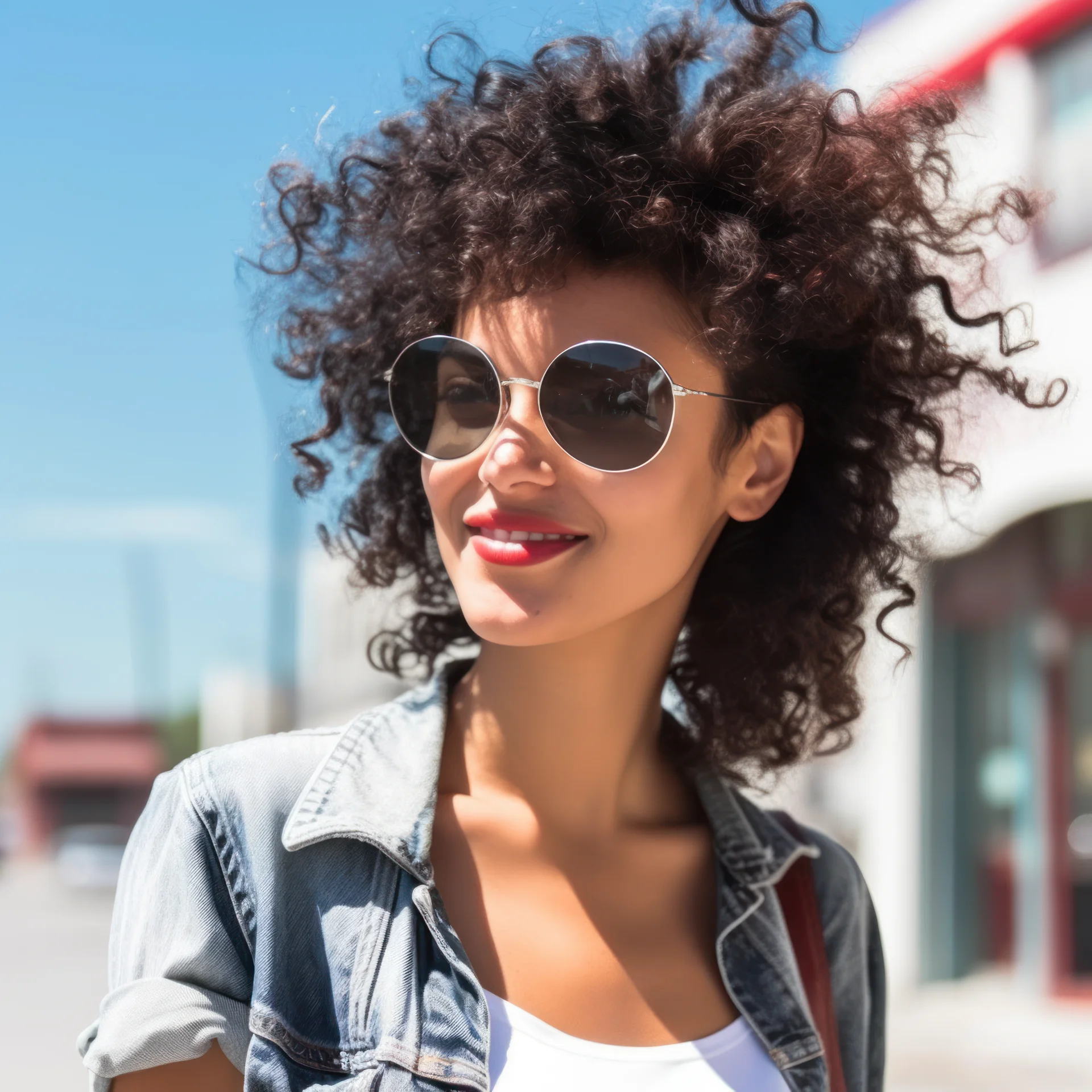 Curly Mohawk Hairstyle For Young Woman With Black Hair -7