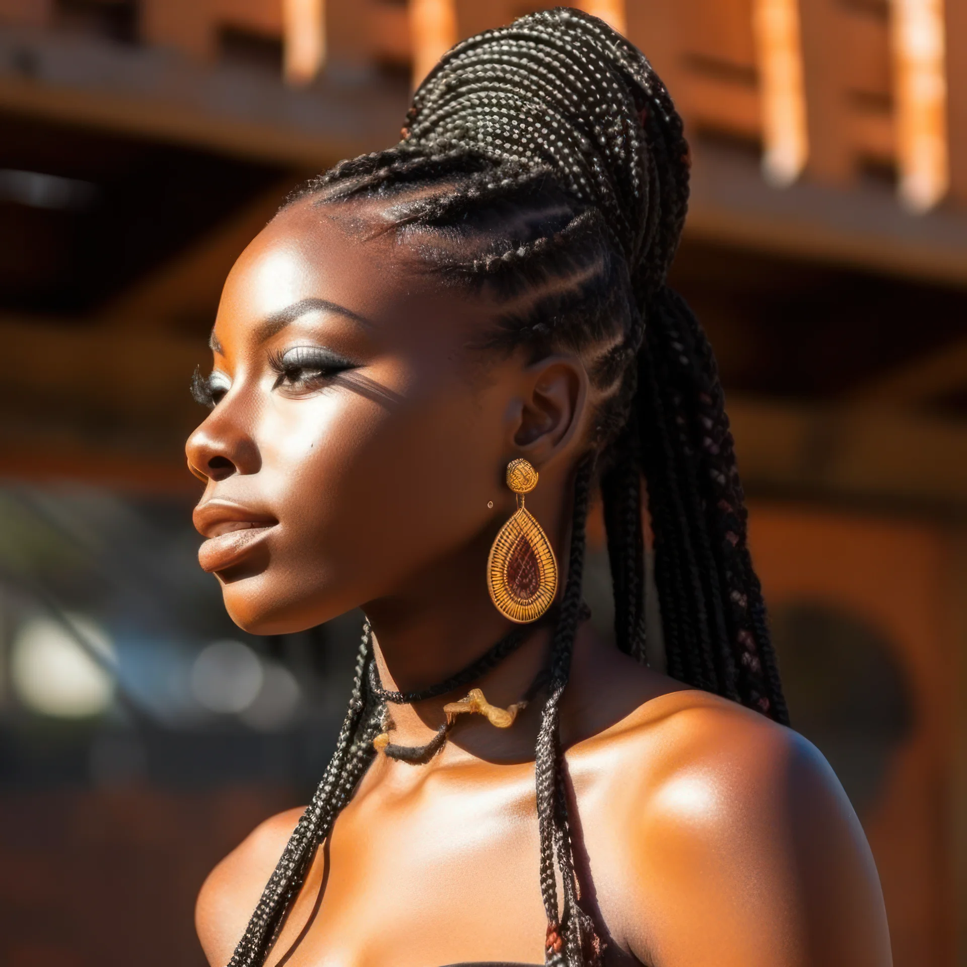 Natural Braided Hairstyles For Black Women -3