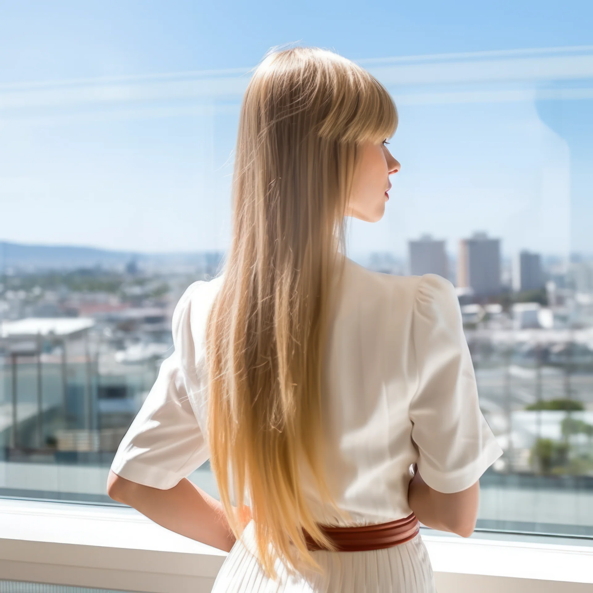 Straight Hair With Rounded Front Fringes -1