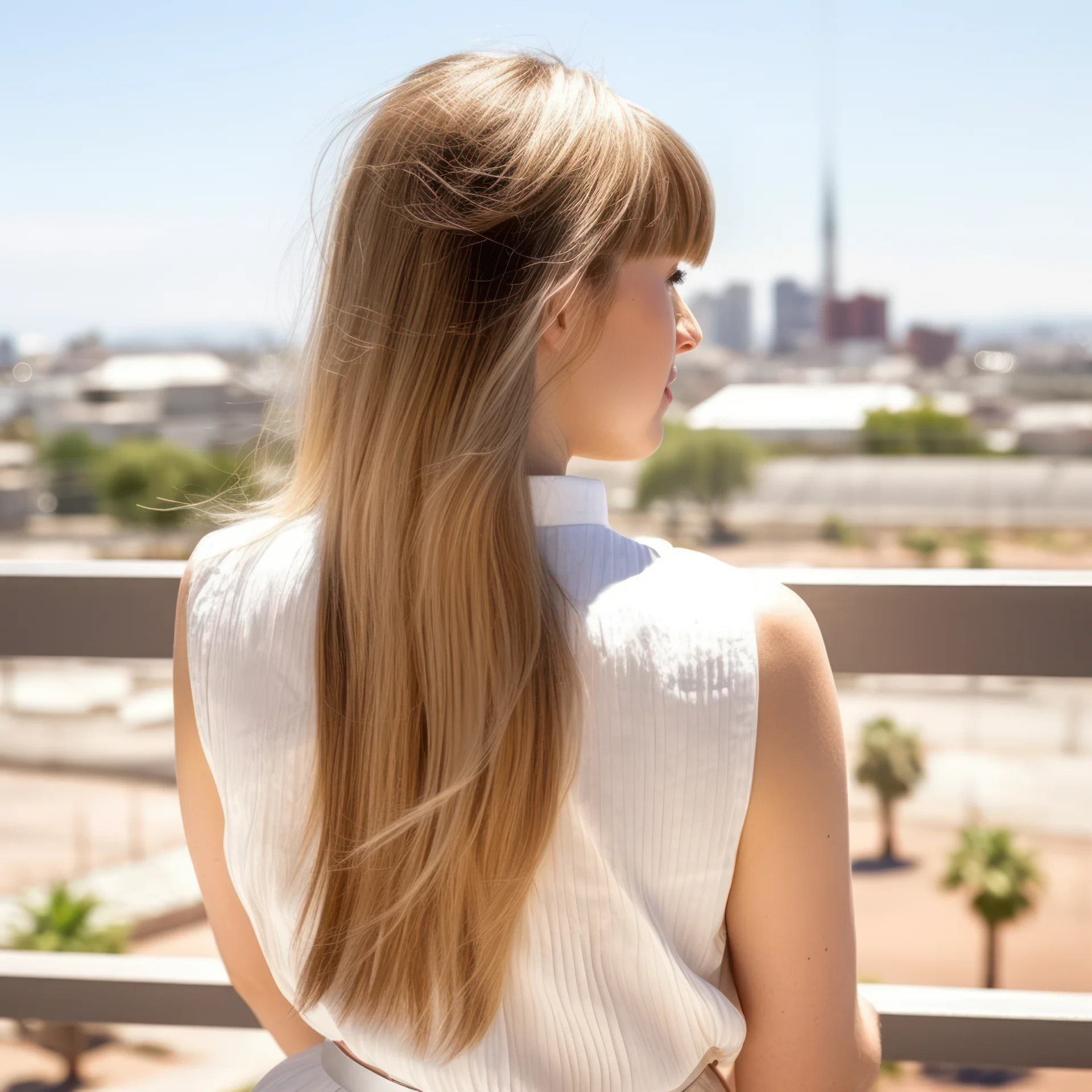 Straight Hair With Rounded Front Fringes -2