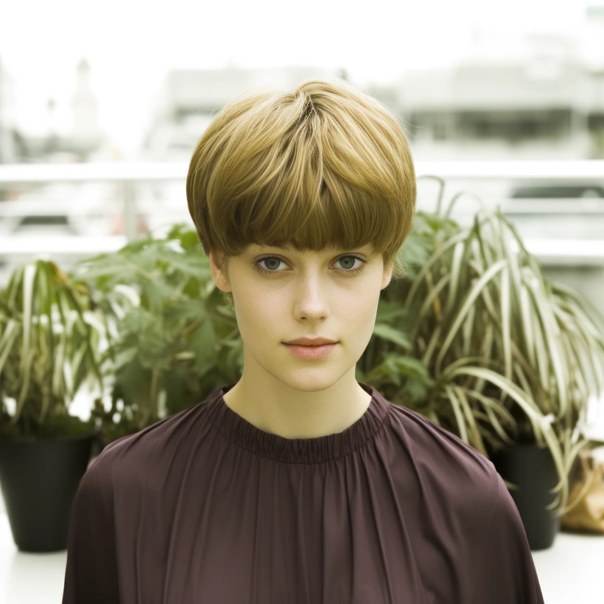 Short Brown Choppy Bowl Cut Hairstyles For Women -3