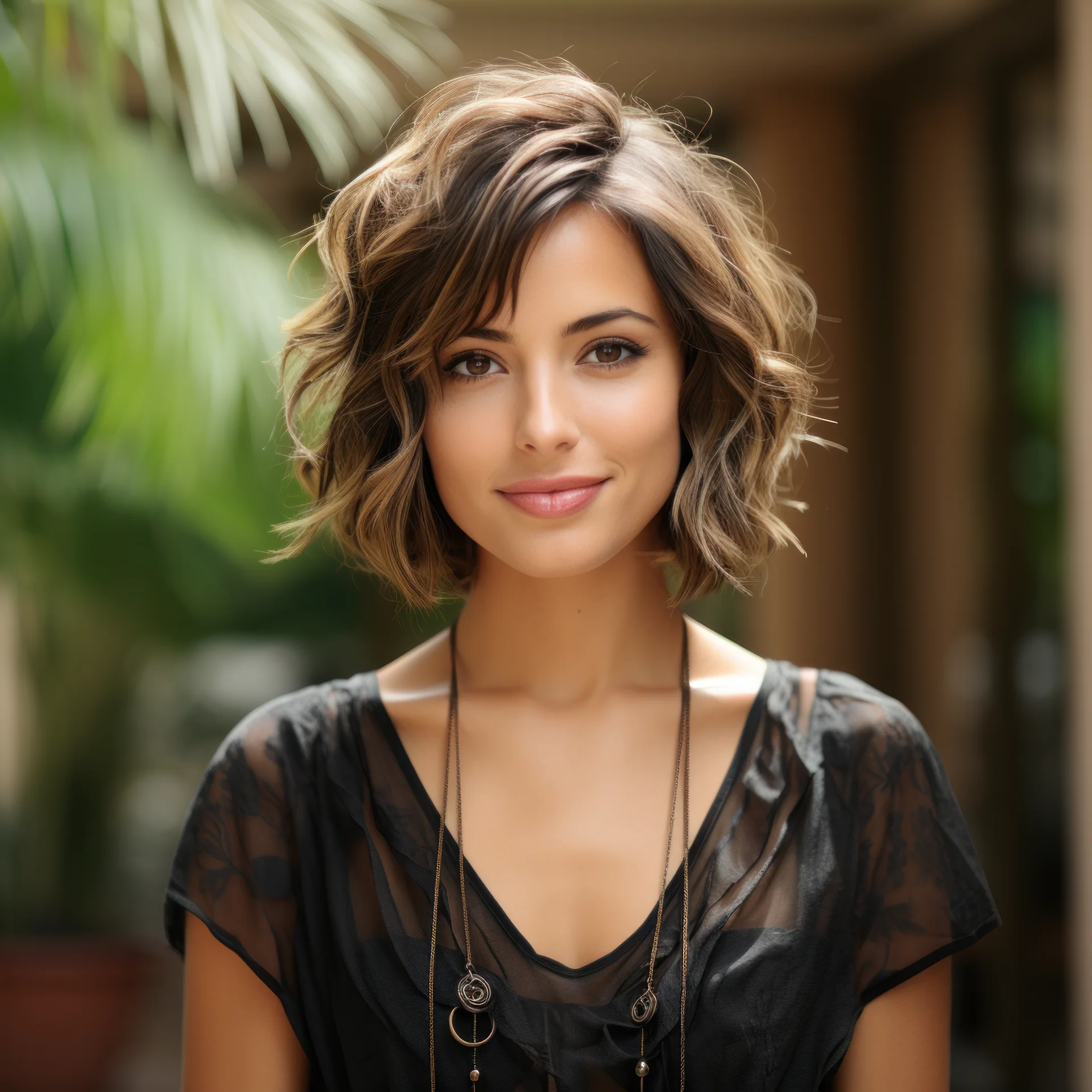 Short Brown Layered Bob Hairstyles For Women -3